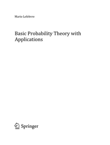 Basic Probability Theory with Applications