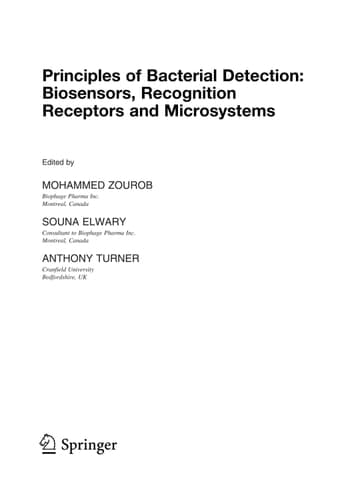 Principles of Bacterial Detection: Biosensors, Recognition Receptors and Microsystems