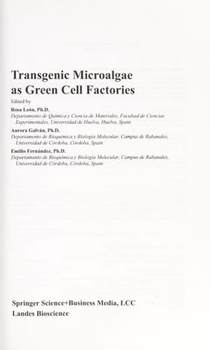 Transgenic Microalgae as Green Cell Factories