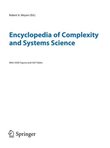Encyclopedia of Complexity and Systems Science