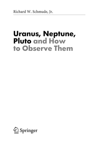 Uranus, Neptune, and Pluto and How to Observe Them