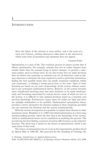 Introduction to Applied Optimization