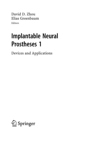 Implantable Neural Prostheses 1 Devices and Applications