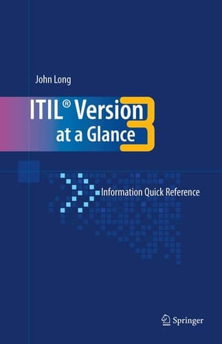 ITIL Version 3 at a Glance Information Quick Reference
