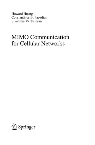 MIMO Communication for Cellular Networks
