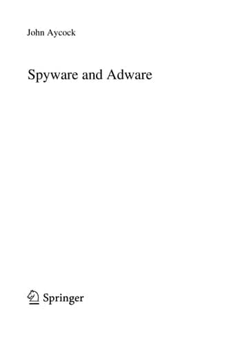Spyware and Adware