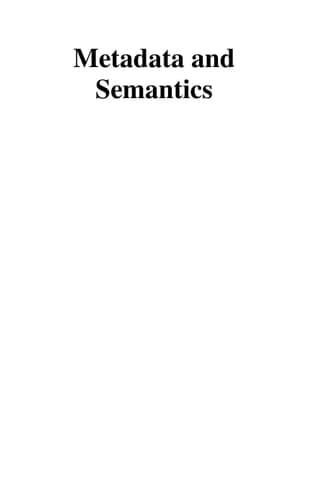 Metadata and Semantics