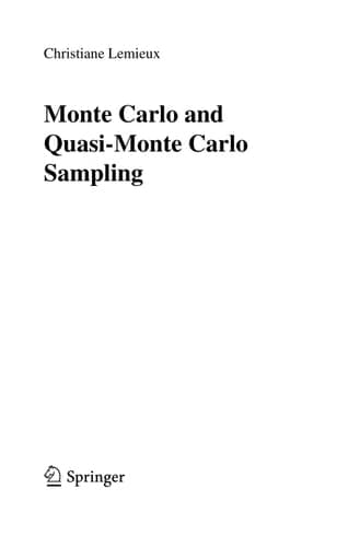 Monte Carlo and Quasi-Monte Carlo Sampling
