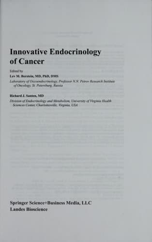 Innovative Endocrinology of Cancer