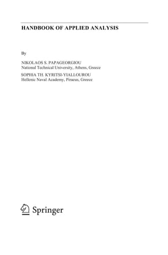 Handbook of Applied Analysis