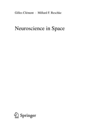 Neuroscience in Space
