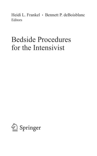 Bedside Procedures for the Intensivist