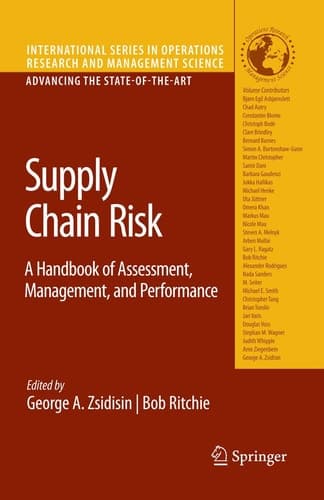 Supply Chain Risk A Handbook of Assessment, Management, and Performance
