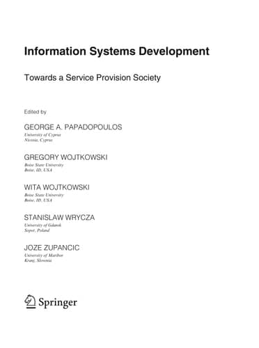 Information Systems Development Towards a Service Provision Society