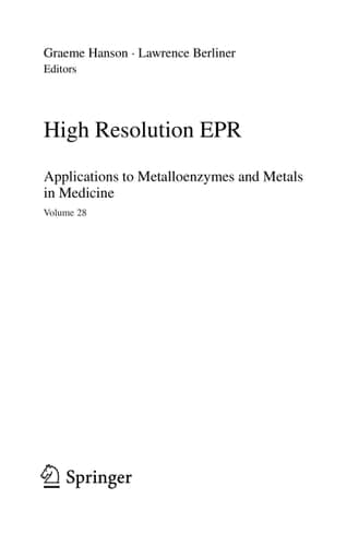 High Resolution EPR Applications to Metalloenzymes and Metals in Medicine