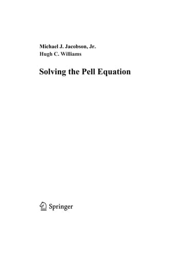 Solving the Pell Equation