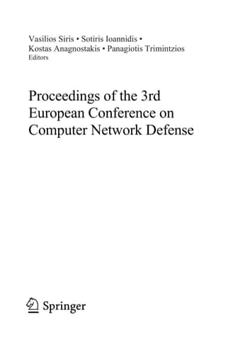 Proceedings of the 3rd European Conference on Computer Network Defense