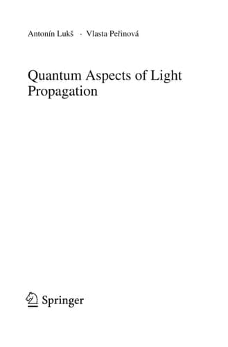 Quantum Aspects of Light Propagation