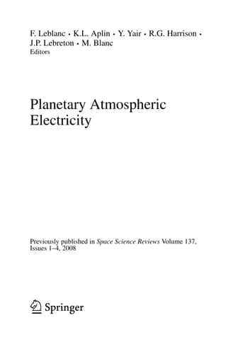 Planetary Atmospheric Electricity