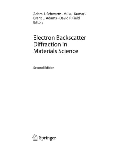 Electron Backscatter Diffraction in Materials Science