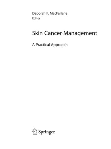 Skin Cancer Management A Practical Approach