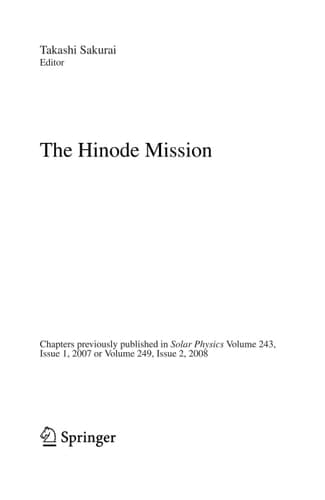 The Hinode Mission