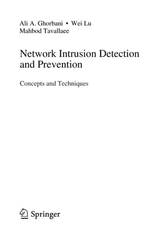 Network Intrusion Detection and Prevention Concepts and Techniques