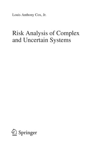 Risk Analysis of Complex and Uncertain Systems