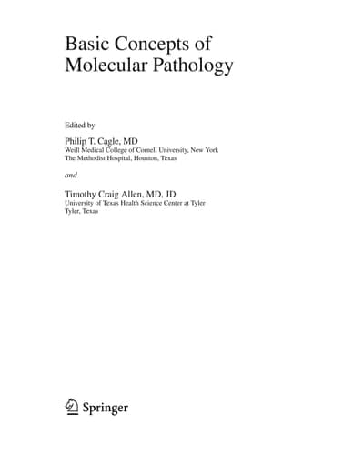 Basic Concepts of Molecular Pathology