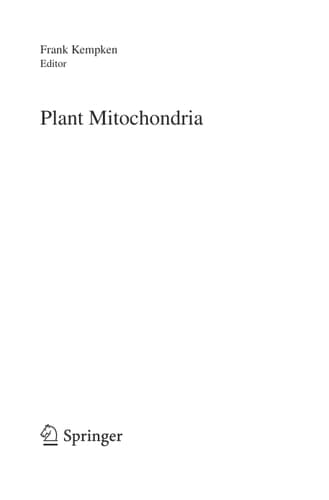 Plant Mitochondria