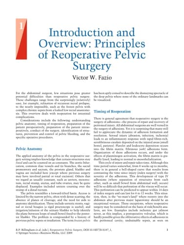 Reoperative Pelvic Surgery