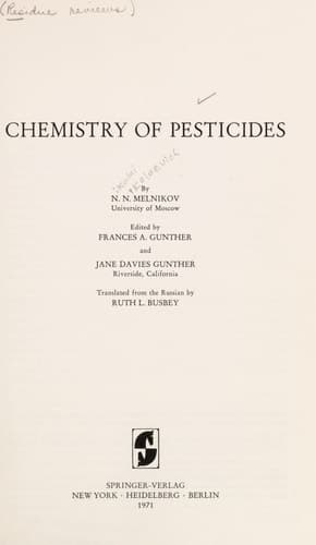 Chemistry of Pesticides