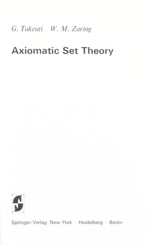 Axiomatic Set Theory (Graduate Texts in Mathematics)