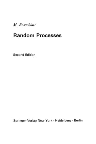 Random Processes (Graduate Texts in Mathematics)