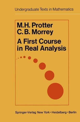 A first course in real analysis (Undergraduate texts in mathematics)