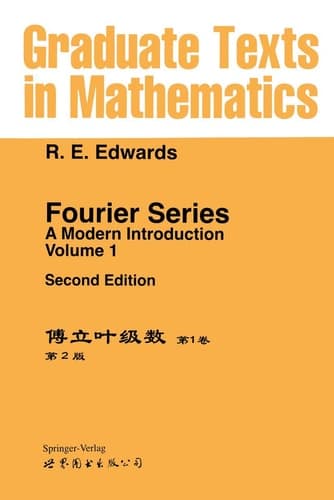 Fourier Series, a Modern Introduction, Volume 1 (Springer Advanced Texts in Life Sciences)