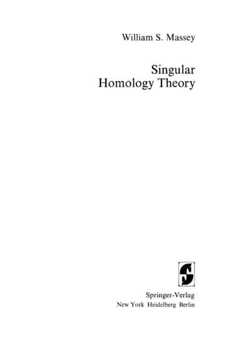 Singular Homology Theory (Graduate Texts in Mathematics)