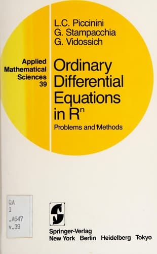 Ordinary Differential Equations in Rn:: Problems and Methods (Applied Mathematical Sciences, 39)