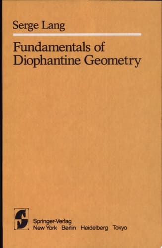 Fundamentals of Diophantine Geometry