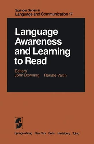 Language Awareness and Learning to Read (Springer Series in Language and Communication)