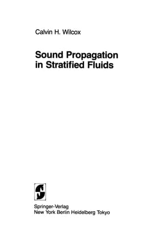 Sound Propagation in Stratified Fluids