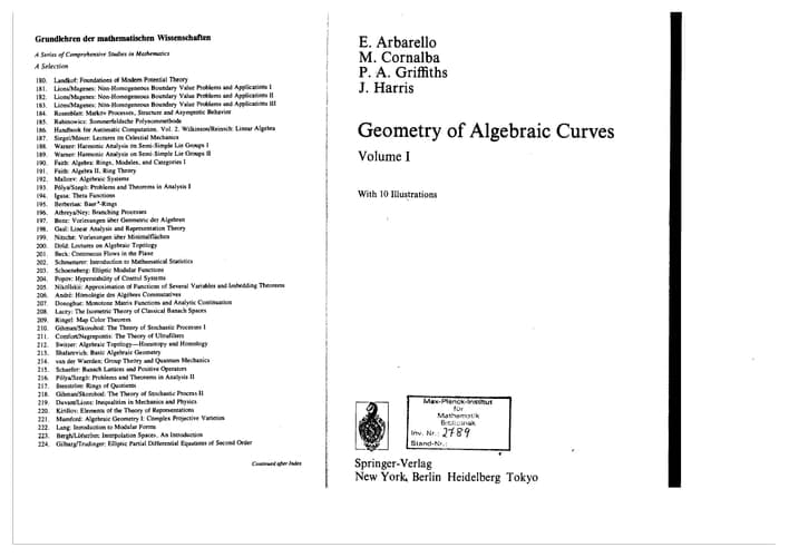 Geometry of Algebraic Curves Volume I