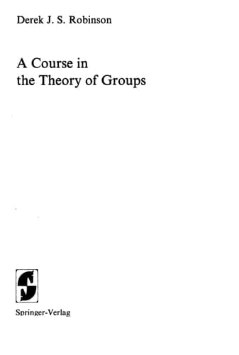 A Course in the Theory of Groups
