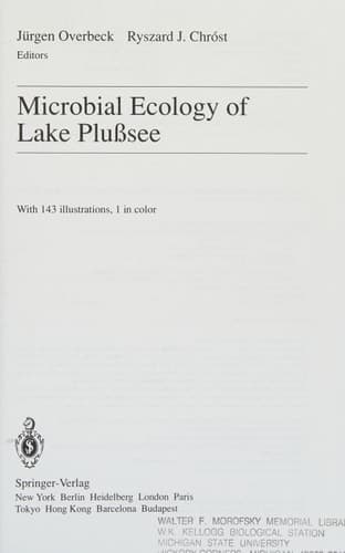 Microbial Ecology of Lake Plußsee (Ecological Studies, 105)