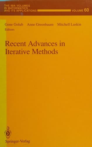 Recent Advances in Iterative Methods
