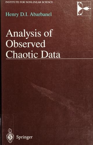 Analysis of Observed Chaotic Data (Institute for Nonlinear Science)