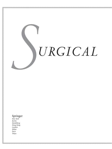 Surgical Oncology An Algorithmic Approach