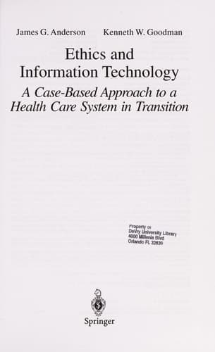 Ethics and Information Technology A Case-Based Approach to a Health Care System in Transition