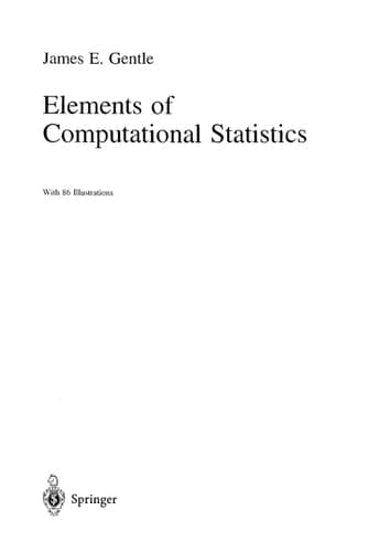 Elements of Computational Statistics