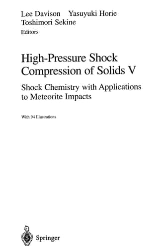 High-Pressure Shock Compression of Solids V Shock Chemistry With Applications to Meteorite Impacts